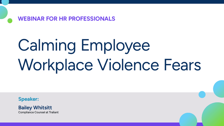 Calming Employee Workplace Violence Fears