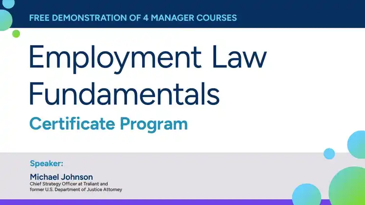 Employment Law Fundamentals Certificate Program Demonstration
